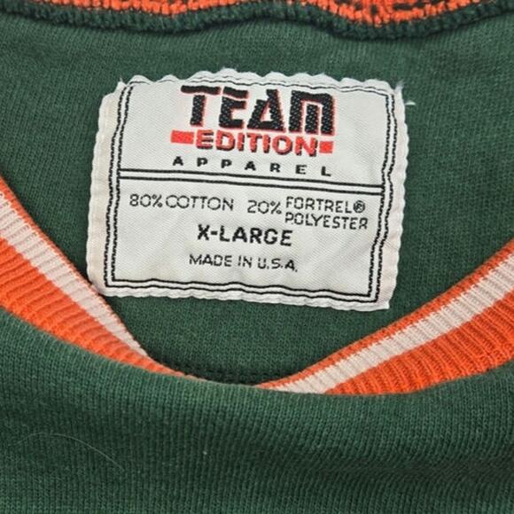 Team Edition Apparel Miami Hurricanes Embroidered Logo Vintage Crew Neck - Picture 7 of 10